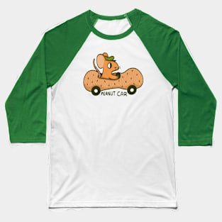Mouse in a Peanut Car Baseball T-Shirt
